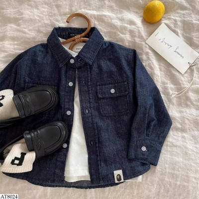 AT8024 ÁO SƠ MI DENIM CHO BÉ TRAI