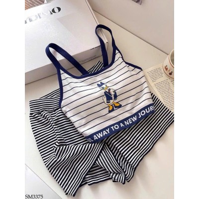 SM3375 BỘ KẺ 2 DÂY MẶC NHÀ CHO NỮ