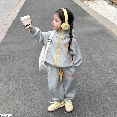 SG10802 BỘ NỈ KHÓA CHO BÉ GÁI