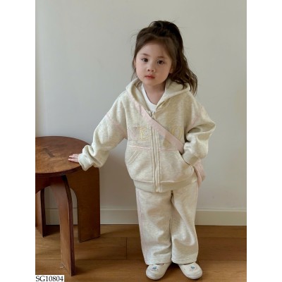 SG10804 BỘ NỈ KHÓA CHO BÉ GÁI