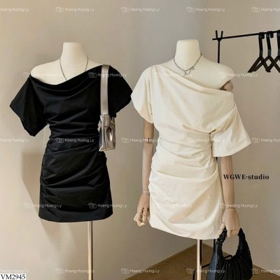 VM2945 VÁY NHĂN LỆCH VAI W.G.W.E CHO NỮ