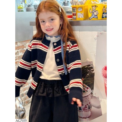 AG7035 ÁO LEN CARDIGAN BÉ GÁI