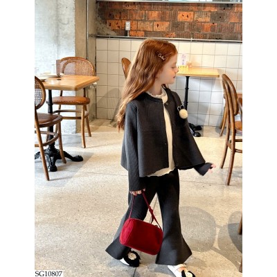 SG10807 SET ÁO CARDIGAN MIX QUẦN ỐNG LOE BG