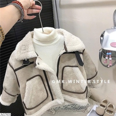 AG7031 ÁO KHOÁC DA LỘN LÓT LÔNG