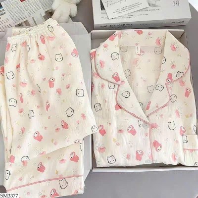 SM3377 BỘ PIJAMA DÀI TAY NỮ