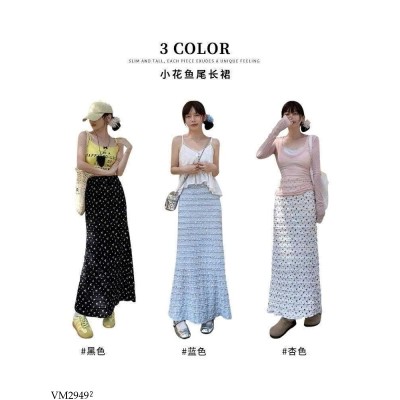 VM2949 VÁY DÁNG DÀI HOA NHÍ NỮ