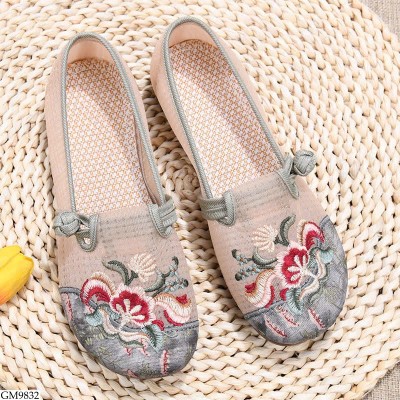 GM9832 GIÀY LƯỜI THÊU HOA NỮ