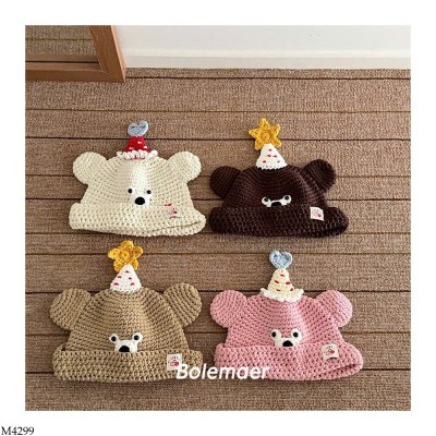 M4299 MŨ LEN GẤU CHO BÉ