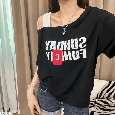 AM13019 ÁO PHÔNG VAI LỆCH