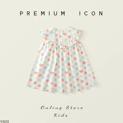 V8232 VÁY TRÁI TIM BÉ GÁI HÃNG PREMIUM ICON