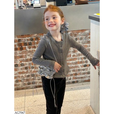 AG7067 ÁO LEN CARDIGAN BG