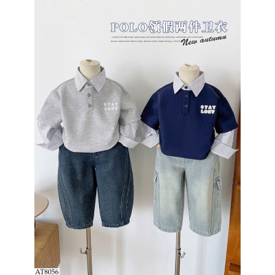 AT8056 ÁO POLO PHỐI TAY SƠ MI BT