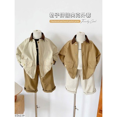 ST6119 SET ÁO KHOÁC MIX QUẦN ỐNG RỘNG BT