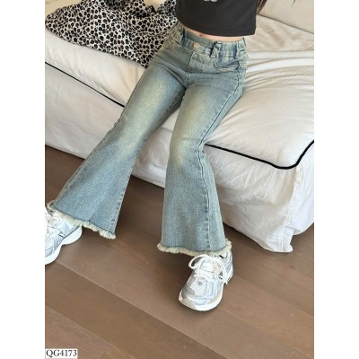 QG4173 QUẦN JEAN ỐNG LOE BÉ GÁI