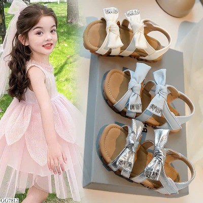 GG7812  DÉP SANDAL NƠ CHO BÉ GÁI