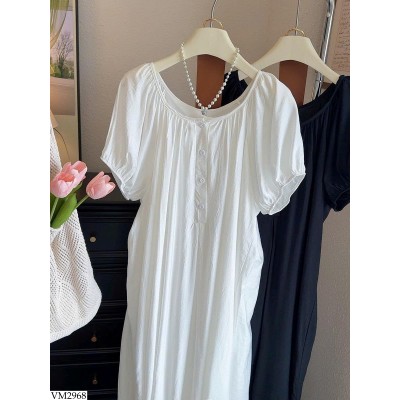 VM2968  VÁY DÀI TAY BỒNG NỮ