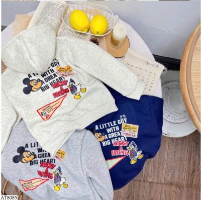 AT8085 ÁO KHOÁC NỈ MŨ MICKEY CHO BT
