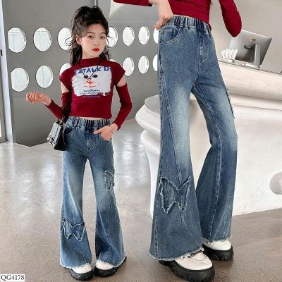 QG4178 QUẦN JEAN CHO BG PHỐI BƯỚM