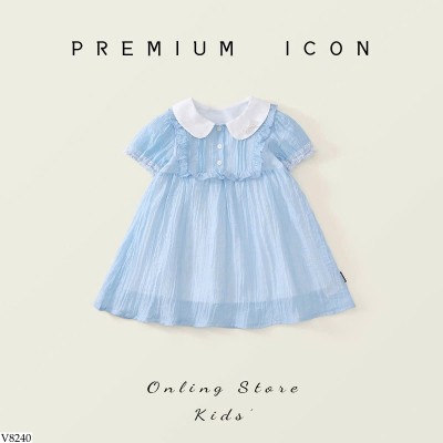 V8240 VÁY CỔ BÚP BÊ CHO BÉ GÁI PREMIUM ICON