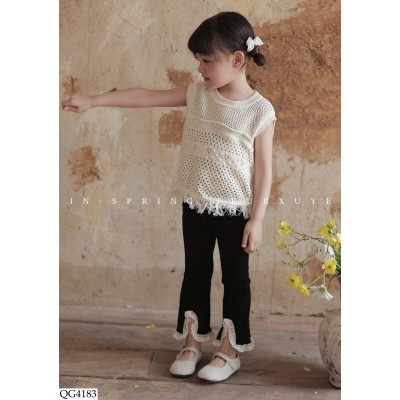 QG4183 QUẦN ỐNG LOE PHỐI REN BG