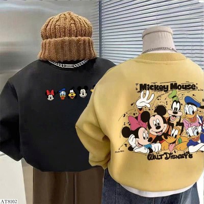 AT8102 ÁO NỈ CỔ TRÒN MICKEY