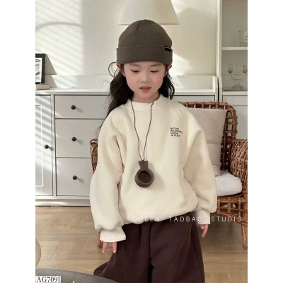 AG7091 ÁO NỈ LÓT LÔNG CHO BÉ