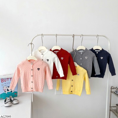 AG7095 ÁO LEN CARDIGAN TRÁI TIM BG