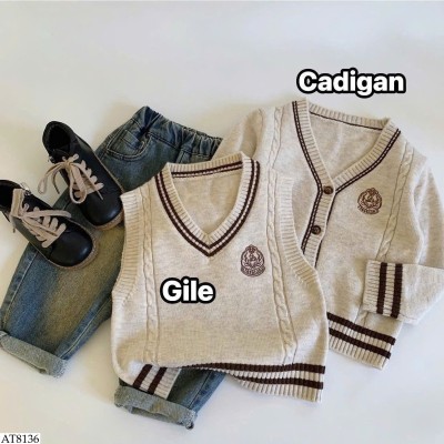 AT8136 ÁO GILE, CARDIGAN LEN CHO BÉ
