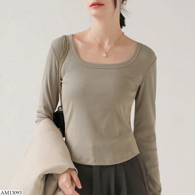 AM13093 ÁO THUN DÀI TAY CỔ VUÔNG