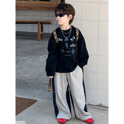 ST6148 SET ÁO DÀI TAY MIX QUẦN SUÔNG BT