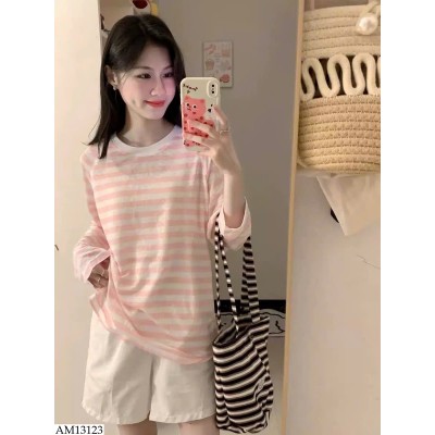 AM13123 ÁO DÀI TAY KẺ NGANG 