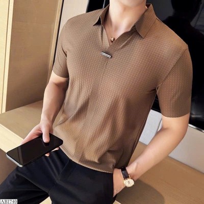 AB1740  ÁO POLO NAM CỔ V CAO CẤP