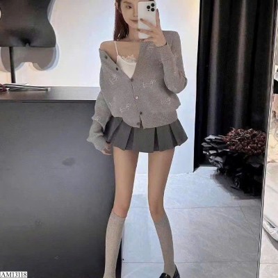 AM13118 ÁO CADIGAN HỌA TIẾT CÚN