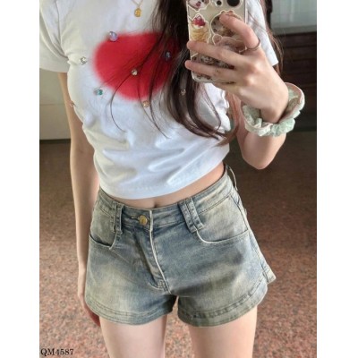 QM4587   QUẦN SHORT JEANS PHONG CÁCH Y2K NỮ