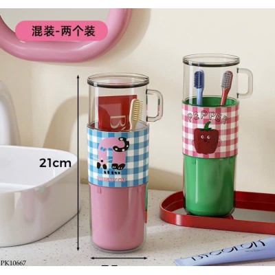 PK10667 CỐC ĐỰNG BÀN CHẢI 2 TRONG 1
