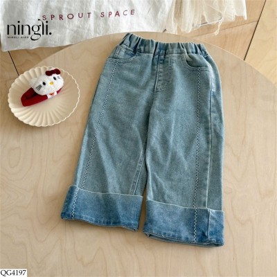 QG4197 QUẦN JEAN ỐNG RỘNG NINGLI BG
