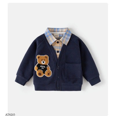 AT8203 ÁO PHỐI CỔ SƠ MI WELLKIDS