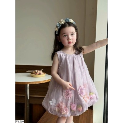 V8260 VÁY BÍ LƯỚI HOA SÁT NÁCH