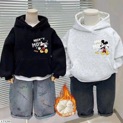 AT8200 ÁO HODDIE NỈ LÓT LÔNG CHO BÉ 