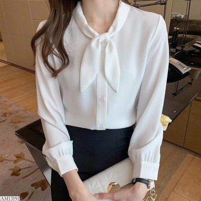 AM13191 ÁO SƠ MI CÔNG SỞ THẮT NƠ