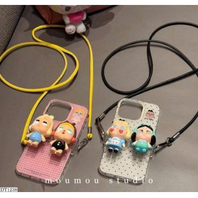 DT1238   ỐP ĐIỆN THOẠI KÈM DÂY ĐEO HÌNH CHIBI CUTE