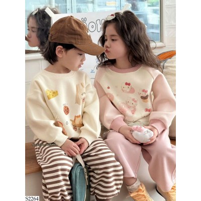 S2264 ÁO NỈ HỌA TIẾT CHO BÉ