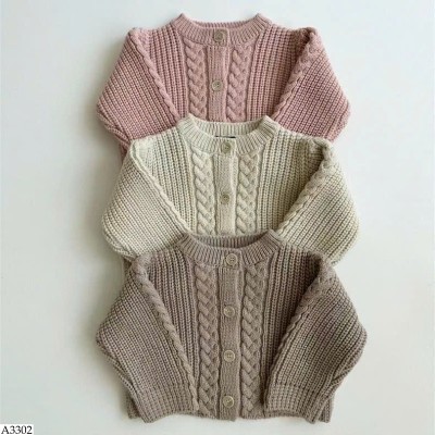 A3302 ÁO LEN CARDIGAN CHO BÉ