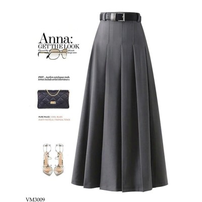 VM3009 CHÂN VÁY CHỮ A XẾP LY ANNA