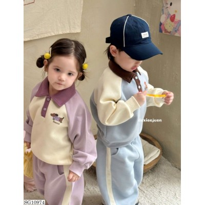 SG10974 SET NỈ CỔ POLO CHO BÉ