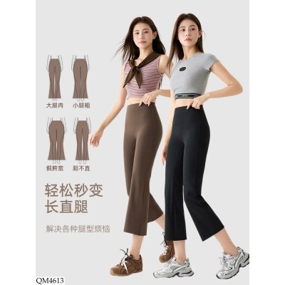 QM4613 QUẦN TẬP LƯNG CAO DÁNG ỐNG LOE 