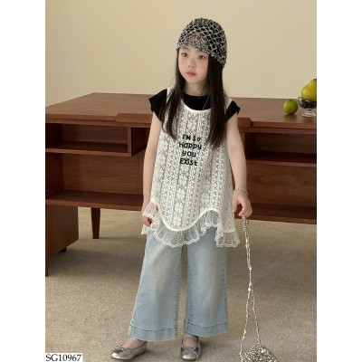 SG10967 SET ÁO REN SÁT NÁCH MIX QUẦN JEAN BG