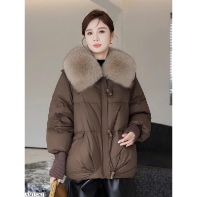 AM13262 ÁO KHOÁC PHAO CỔ LÔNG