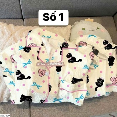 SM3430  SET 3 MÓN PIJAMA MẶC NHÀ