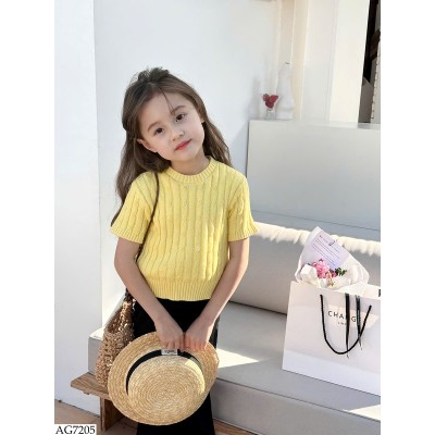 AG7205 ÁO LEN CỘC TAY CHO BÉ GÁI HÃNG AMBB